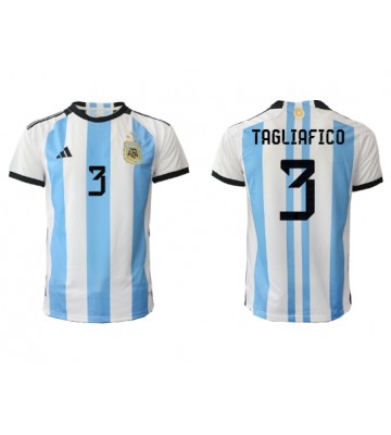Argentina Nicolas Tagliafico #3 Hjemmedrakt VM 2022 Kortermet
